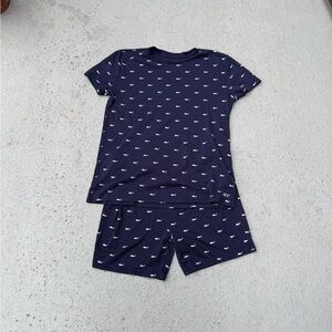 Vineyard Vines Dark Blue Whale Print Kids Pajama Set